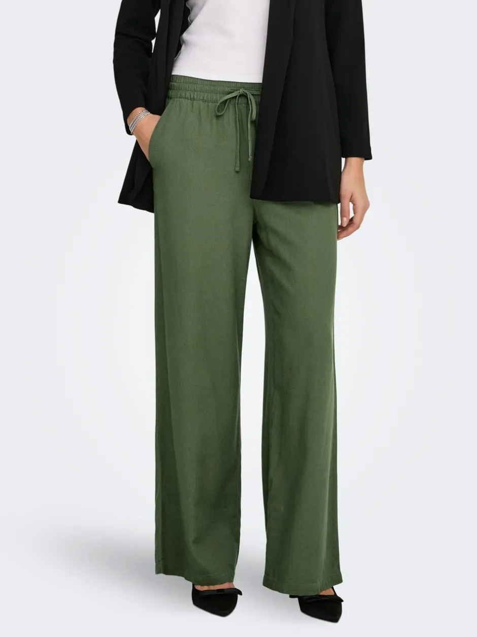 Discount JDYSAY Loose fit Hør Bukser i wide fit Dame Bukser