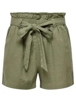 Hot JDYSAY Mellemhøj talje Regular fit Hør Shorts Dame Shorts