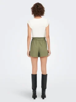 Hot JDYSAY Mellemhøj talje Regular fit Hør Shorts Dame Shorts