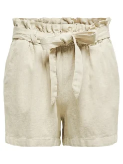 Sale JDYSAY Mellemhøj talje Regular fit Hør Shorts Dame Shorts