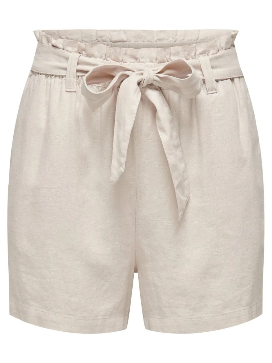 JDYSAY Mellemhøj talje Regular fit Hør Shorts Dame Shorts