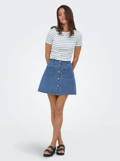 Best JDYSHIRAZ Denim-nederdel Mininederdel Dame Nederdele