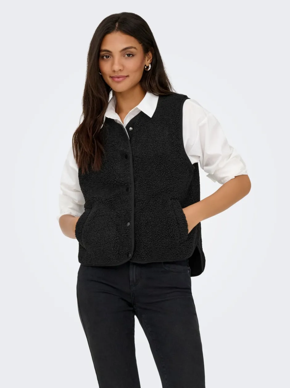 Sale JDYSIMINA Teddy-vest Dame Jakker Og Frakker