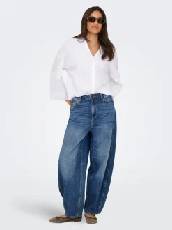 Best JDYSUSIE Mellemhøj talje Barrel fit Jeans Dame Jeans|Jeans