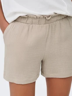 Best JDYTHEIS Mellemhøj talje Regular fit Paperbag-shorts Dame Shorts