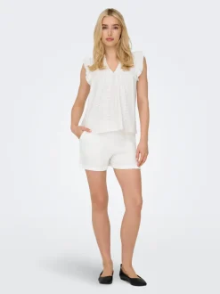 Online JDYTHEIS Mellemhøj talje Regular fit Paperbag-shorts Dame Shorts
