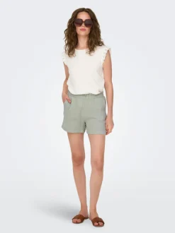 Hot JDYTHEIS Mellemhøj talje Regular fit Paperbag-shorts Dame Shorts
