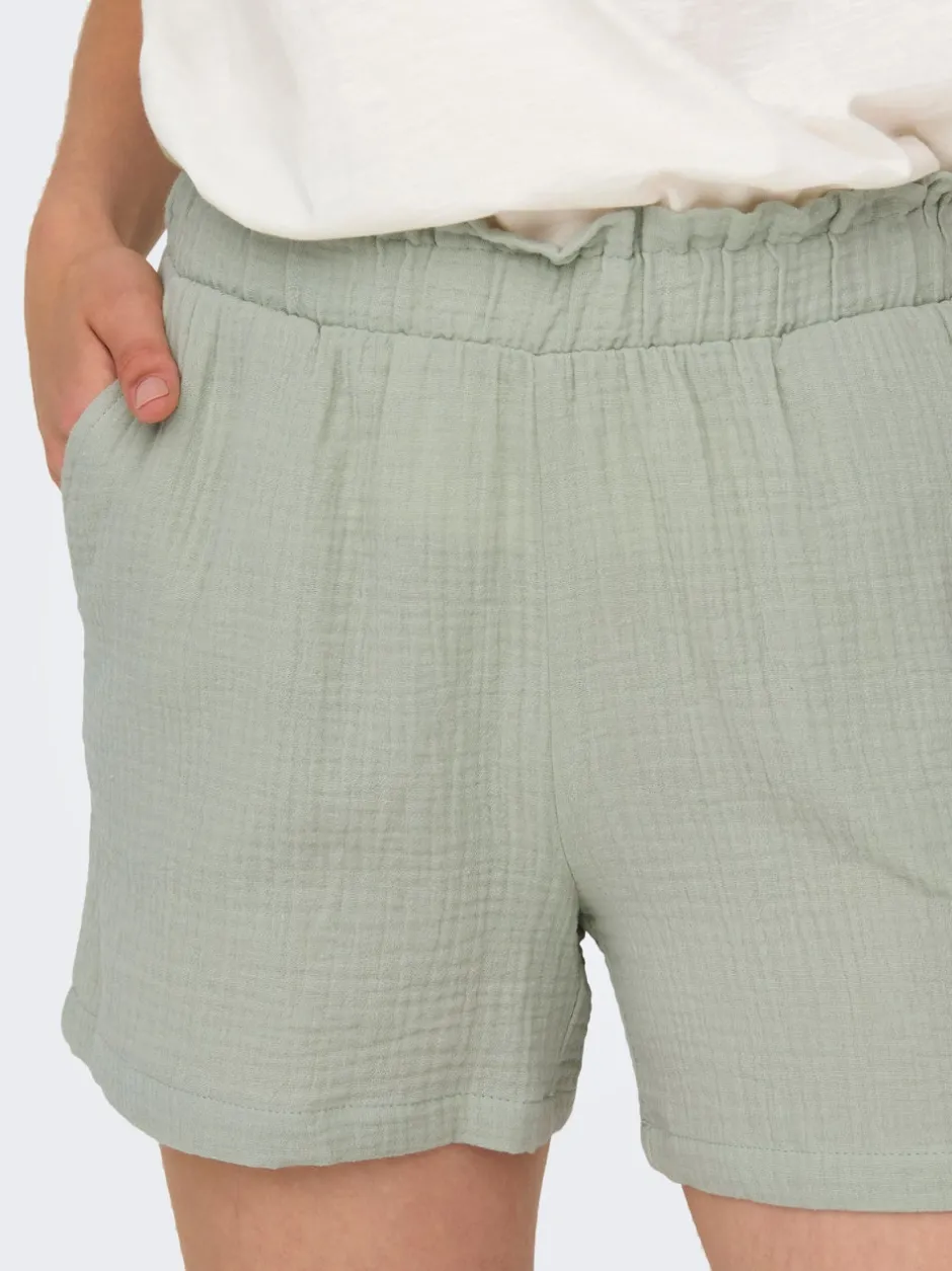Hot JDYTHEIS Mellemhøj talje Regular fit Paperbag-shorts Dame Shorts