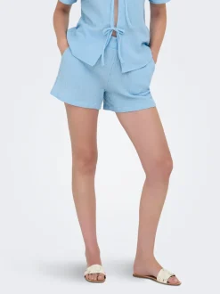 New JDYTHEIS Mellemhøj talje Regular fit Paperbag-shorts Dame Shorts