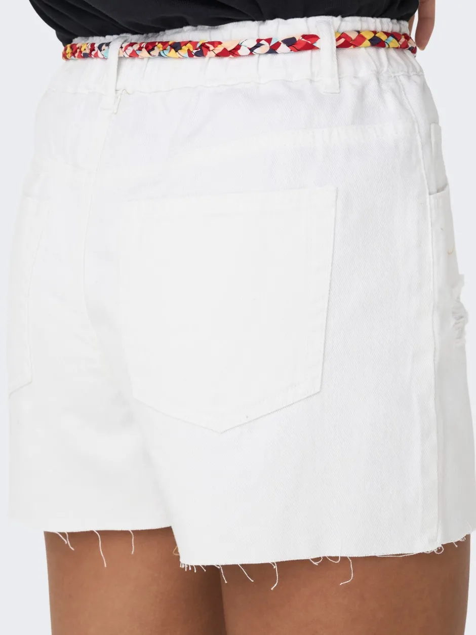 Online JDYZIGGA Høj talje Loose fit Denim-shorts Dame Shorts