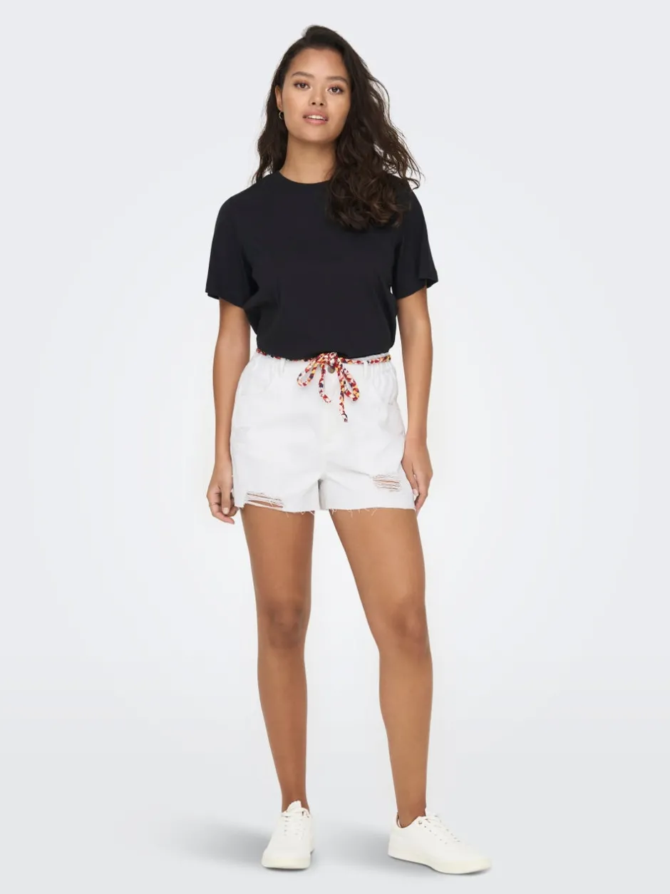 Online JDYZIGGA Høj talje Loose fit Denim-shorts Dame Shorts
