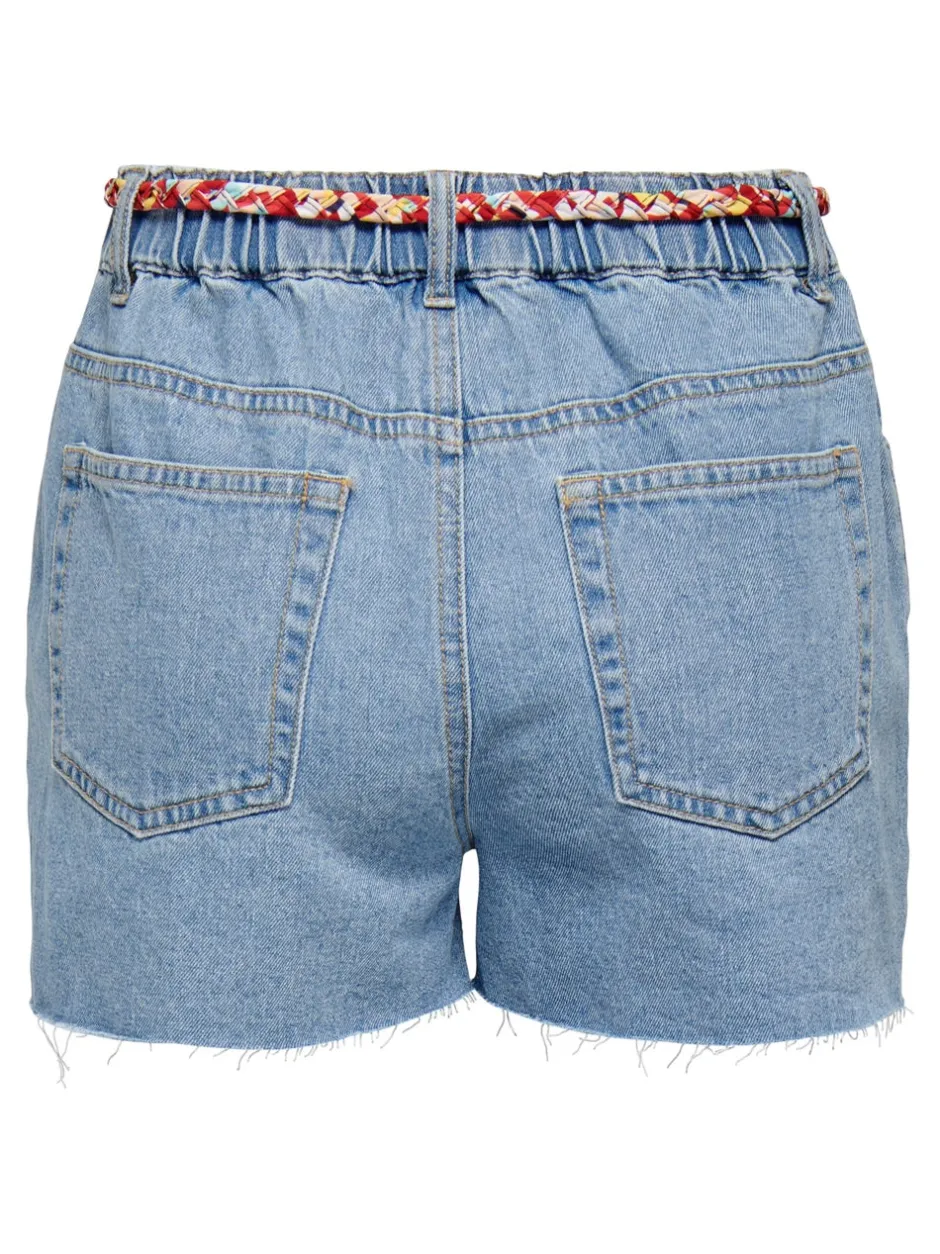 Hot JDYZIGGA Høj talje Loose fit Denim-shorts Dame Shorts|Double Denim