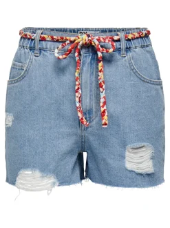 Hot JDYZIGGA Høj talje Loose fit Denim-shorts Dame Shorts|Double Denim