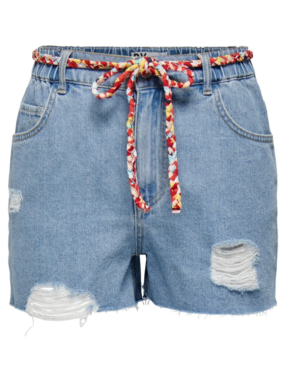 Hot JDYZIGGA Høj talje Loose fit Denim-shorts Dame Shorts|Double Denim