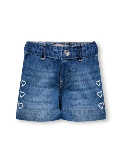 Outlet KMGCOMET Mellemhøj talje Wide leg fit Denim-shorts Børn Tøj·Shorts