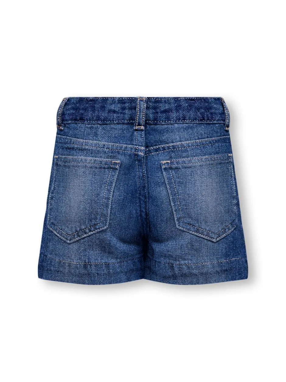 Outlet KMGCOMET Mellemhøj talje Wide leg fit Denim-shorts Børn Tøj·Shorts
