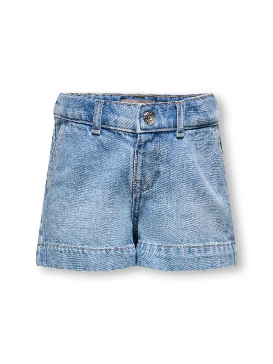 KMGCOMET Mellemhøj talje Wide leg fit Denim-shorts Børn Tøj·Shorts