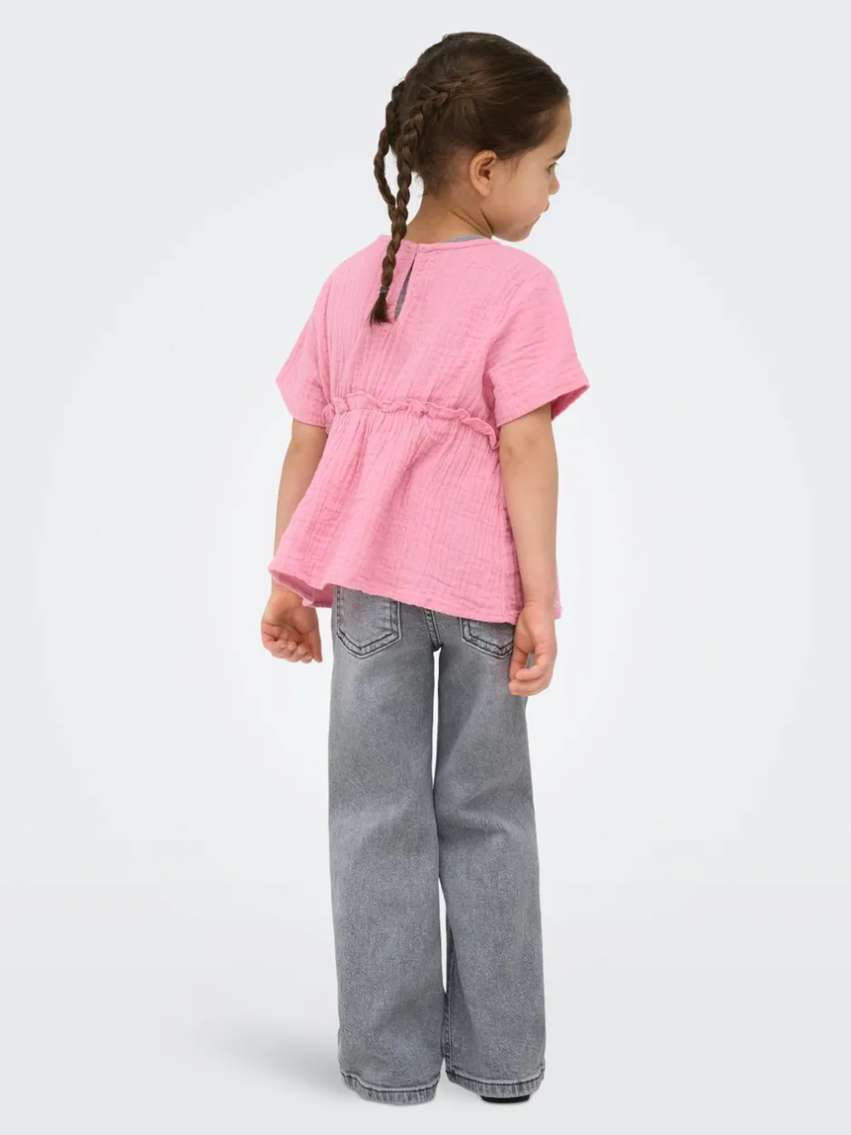 New KMGJUICY Mellemhøj talje Wide leg fit Jeans Børn Tøj·Jeans