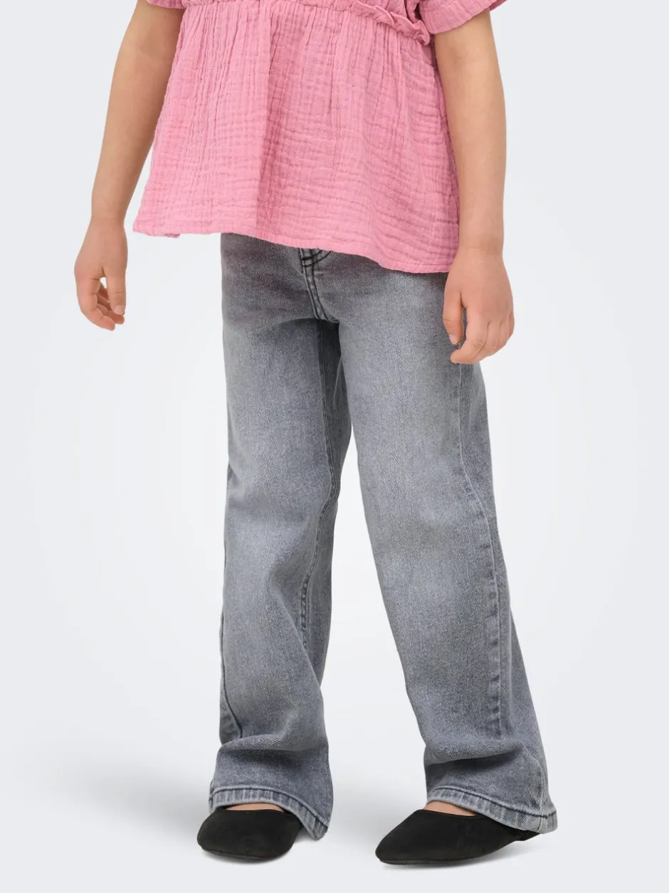 New KMGJUICY Mellemhøj talje Wide leg fit Jeans Børn Tøj·Jeans