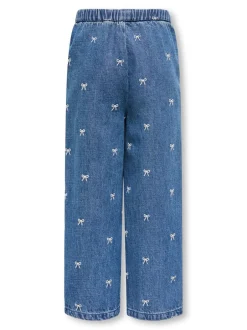 Hot KMGPIERCE Bred pasform - beskåret Ankellængde Jeans Børn Tøj·Jeans