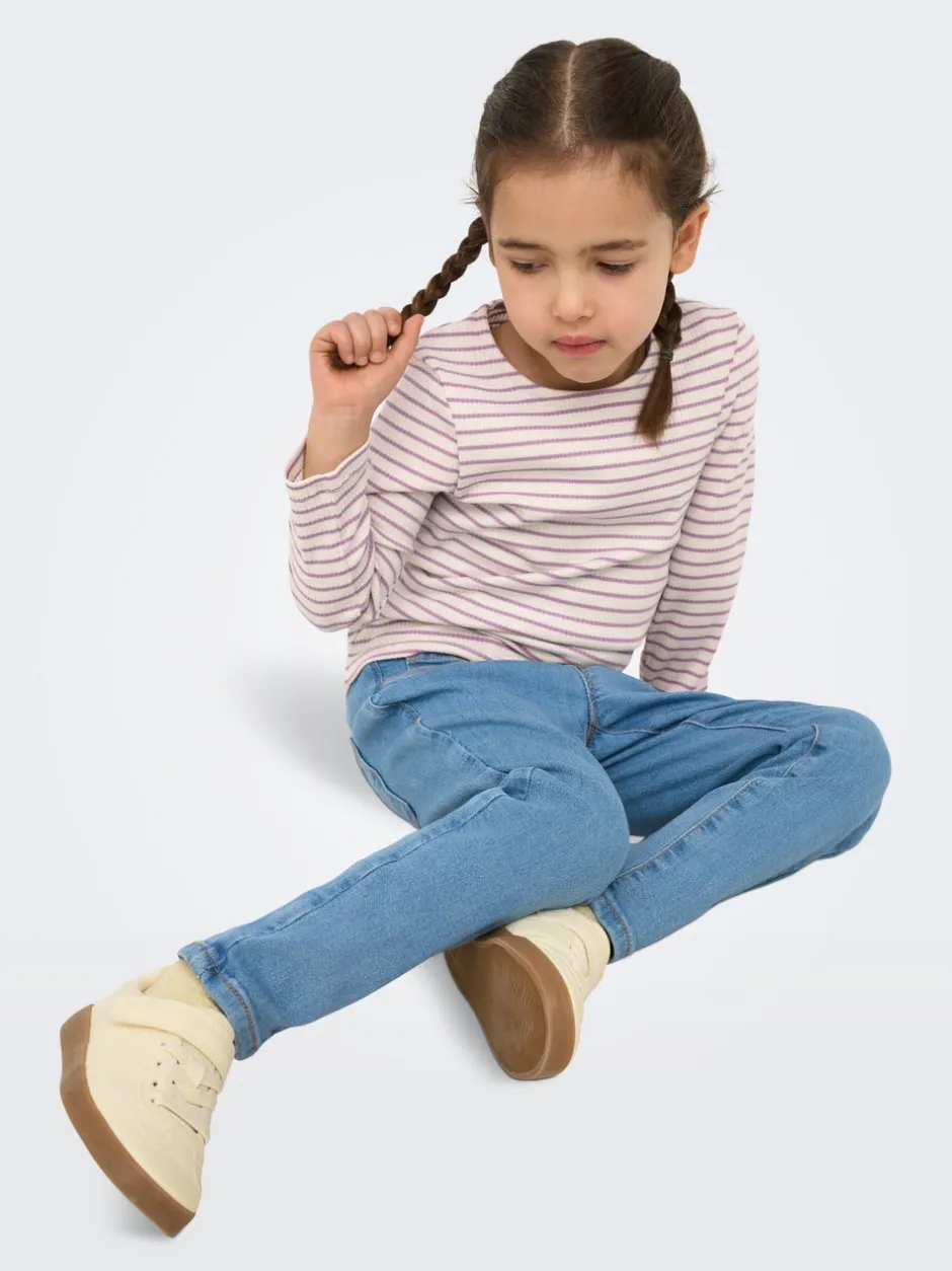 Best KMGRAIN Mellemhøj talje Skinny fit Jeans Børn Tøj·Jeans