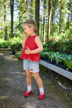 New KMGROBYN Mellemhøj talje Straight fit Denim-shorts Børn Tøj·Shorts