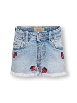New KMGROBYN Mellemhøj talje Straight fit Denim-shorts Børn Tøj·Shorts
