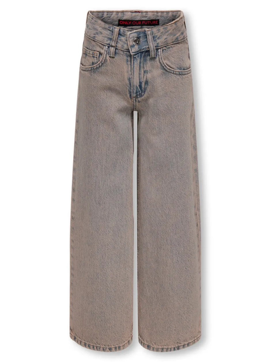 Sale KOGBAXTER Høj talje Wide leg fit Jeans Børn Tøj·Jeans