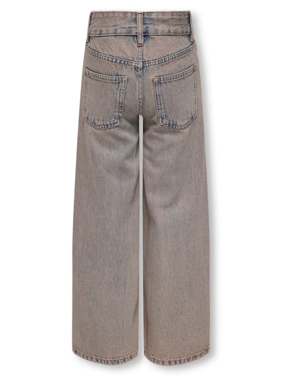 Sale KOGBAXTER Høj talje Wide leg fit Jeans Børn Tøj·Jeans