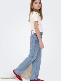 New KOGBLAIR Mid rise Wide leg fit Jeans Børn Tøj·Jeans