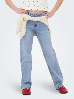 New KOGBLAIR Mid rise Wide leg fit Jeans Børn Tøj·Jeans
