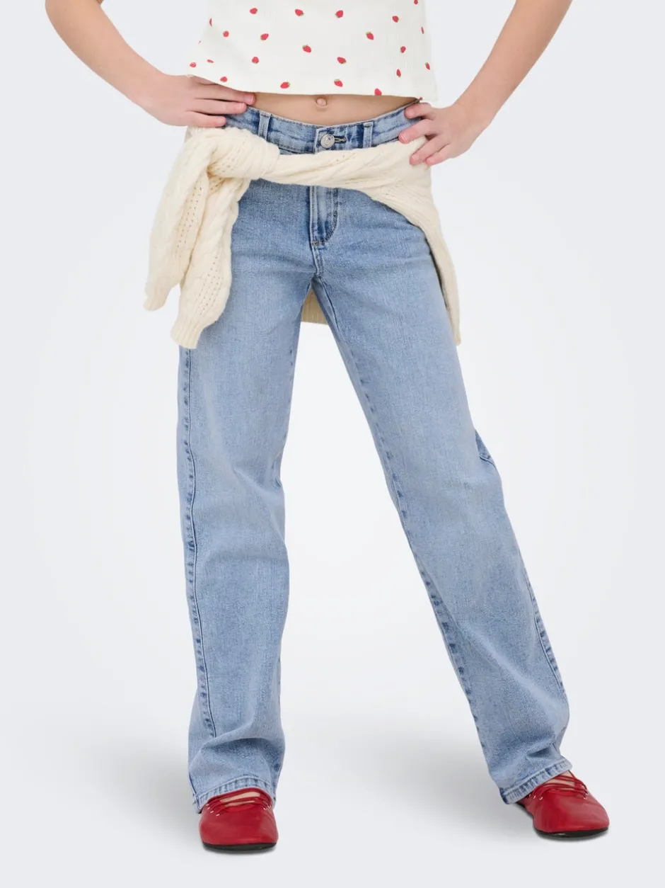 New KOGBLAIR Mid rise Wide leg fit Jeans Børn Tøj·Jeans
