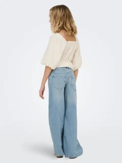 Best KOGBROOME Høj talje Wide leg fit Jeans Børn Tøj·Jeans