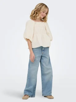 Best KOGBROOME Høj talje Wide leg fit Jeans Børn Tøj·Jeans