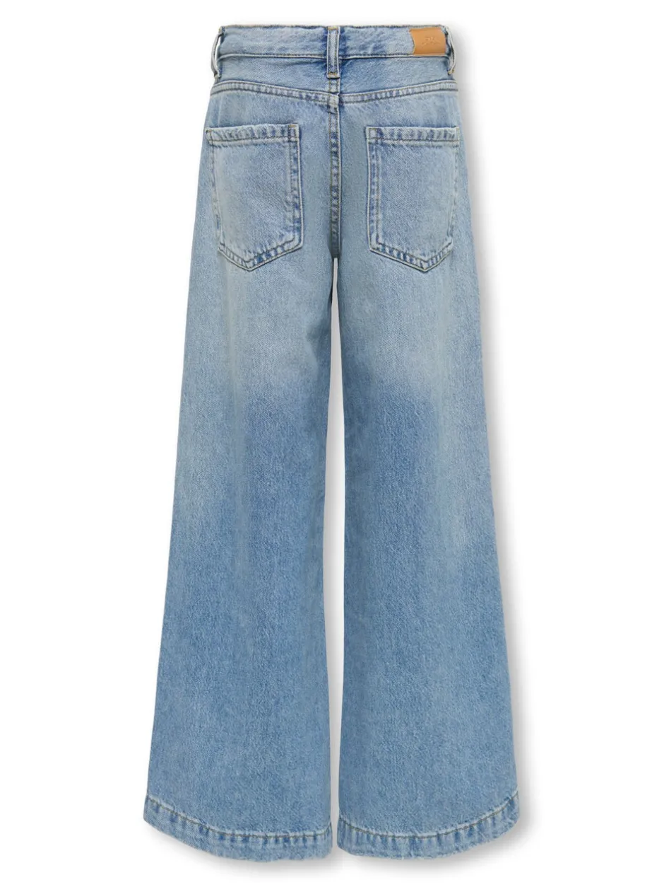 Outlet KOGBROOME Høj talje Wide leg fit Jeans Børn Tøj·Jeans