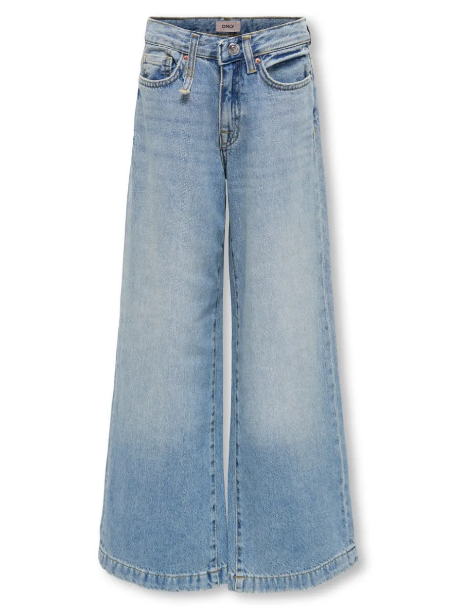 Outlet KOGBROOME Høj talje Wide leg fit Jeans Børn Tøj·Jeans