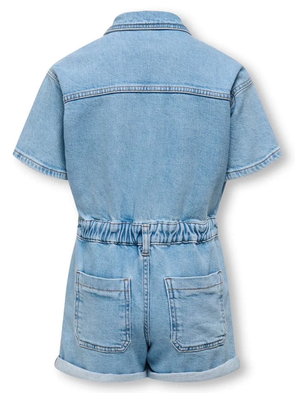 Hot KOGCASTEL Regular fit Denimjumpsuit Børn Tøj·Shorts|Tøj·Jumpsuits