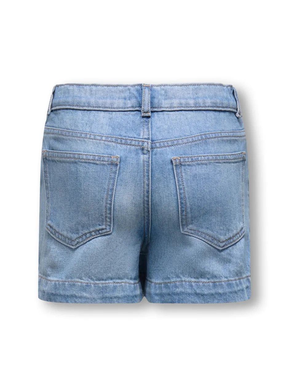 KOGCOMET Mellemhøj talje Wide leg fit Denim-shorts Børn Tøj·Shorts