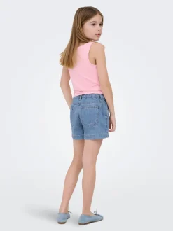 KOGCOMET Mellemhøj talje Wide leg fit Denim-shorts Børn Tøj·Shorts