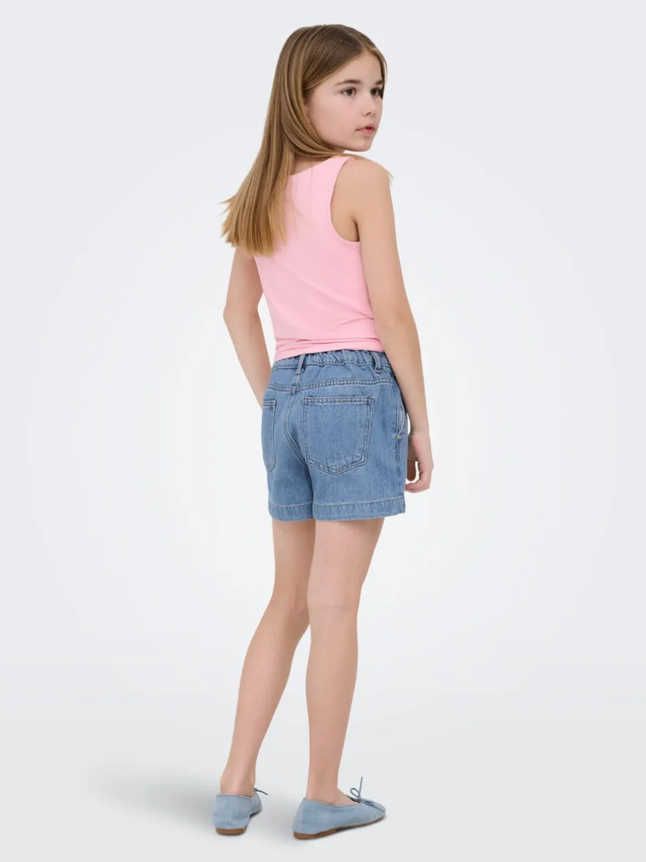 KOGCOMET Mellemhøj talje Wide leg fit Denim-shorts Børn Tøj·Shorts
