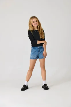 Clearance KOGCOMET Mellemhøj talje Wide leg fit Denim-shorts Børn Tøj·Shorts