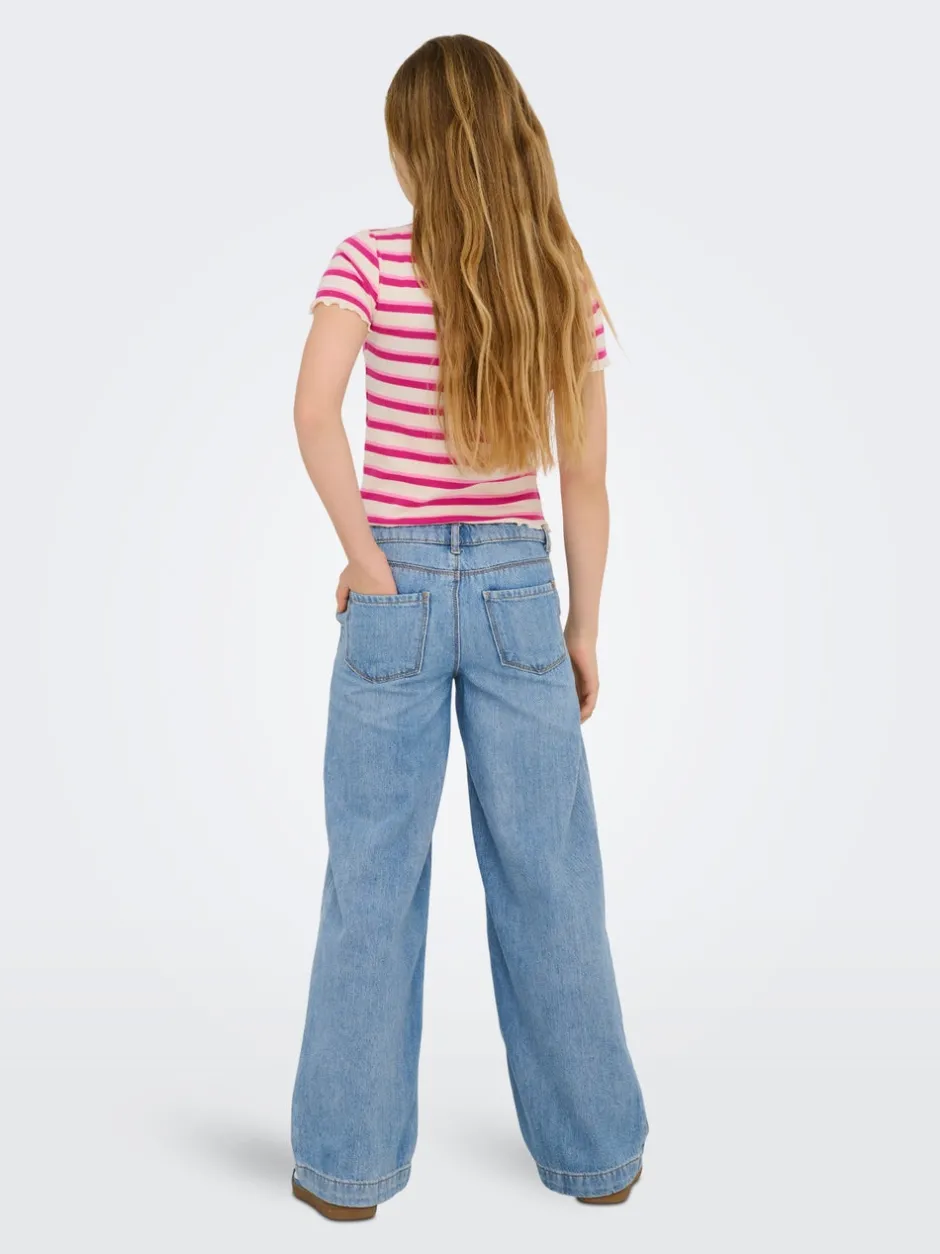 New KOGCOMET Normal talje Wide leg fit Jeans Børn Tøj·Jeans