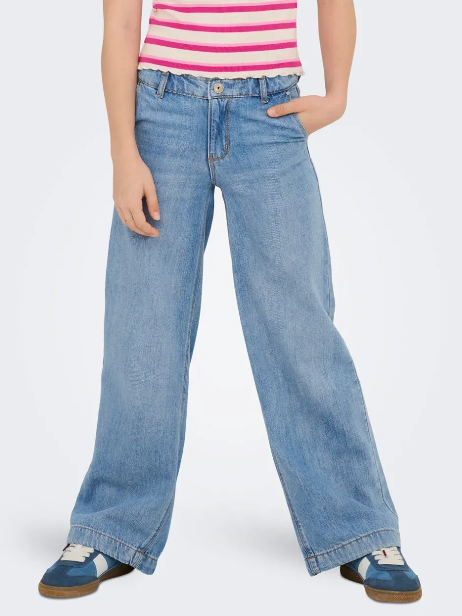 New KOGCOMET Normal talje Wide leg fit Jeans Børn Tøj·Jeans