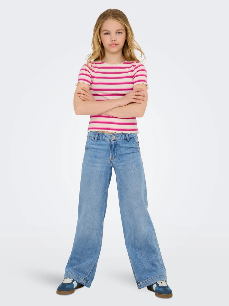 New KOGCOMET Normal talje Wide leg fit Jeans Børn Tøj·Jeans