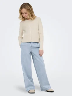 Outlet KOGDEIA Høj talje Wide leg fit Jeans Børn Tøj·Jeans