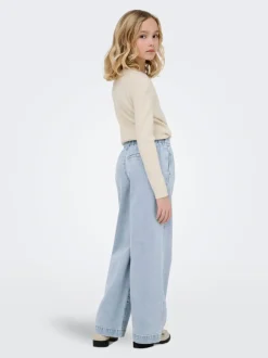 Outlet KOGDEIA Høj talje Wide leg fit Jeans Børn Tøj·Jeans