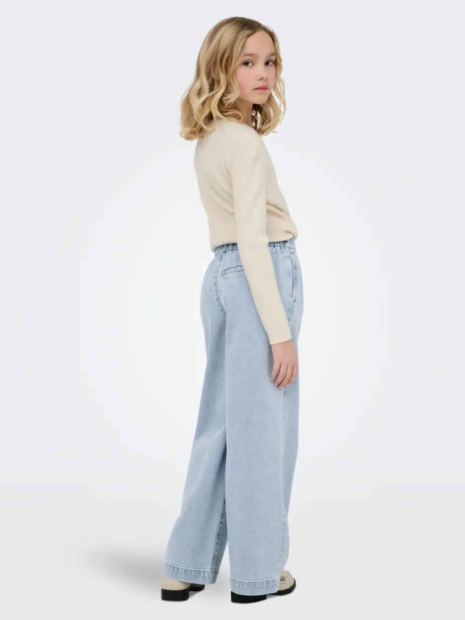 Outlet KOGDEIA Høj talje Wide leg fit Jeans Børn Tøj·Jeans