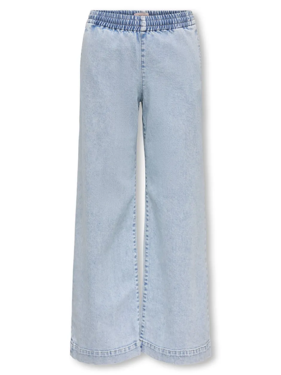 Outlet KOGDEIA Høj talje Wide leg fit Jeans Børn Tøj·Jeans