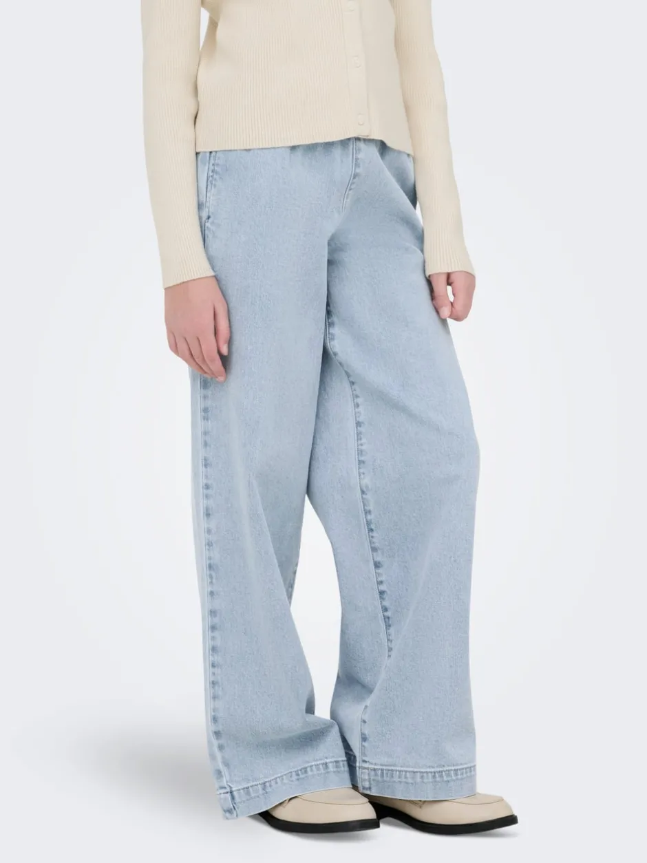 Outlet KOGDEIA Høj talje Wide leg fit Jeans Børn Tøj·Jeans