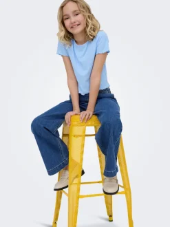 KOGDEIA Høj talje Wide leg fit Jeans Børn Tøj·Jeans